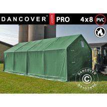 Dancover - Tente de Stockage Tente Abri pro 4x8x2x3,1m, pvc, Vert
