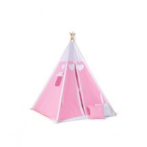 TENTE INDIENNE POUR ENFANTS CHEROKEE - Rose-Blanc