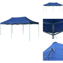 Tente pliable 3 x 6 m Bleu - Tente Pliante - Tonnelle - Gazebo - Abri Solaire - Parasol Géant