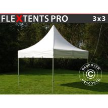 Dancover - Tente pliable FleXtents pro Peak Pagoda 3x3m Blanc