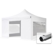 Intent24 - toolport 4x4 m Tente pliante - Alu, anti-feu, côté panoramique, blanc
