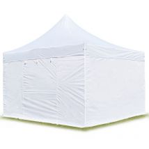 Intent24 - toolport 4x4 m Tente pliante - Alu, anti-feu, côtés sans fenêtre, blanc