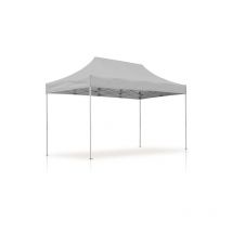 Tente pliante V3S5-Pro pvc blanc - 3 x 4m50 - Façade de droite 3m Avec porte, Façade arrière 4m50 Avec porte, Façade avant 4m50