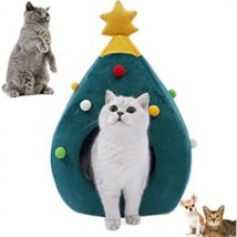 Feiyue - Tente pour animaux de compagnie, lit de tente d'intérieur portable pour chien de 15 pouces avec rembourrage épais, maison de tente lavable à