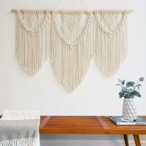Tenture Murale en macramé, Rideau de Corde de Coton en Tapisserie bohémienne tissée à la Main, Tapisserie en macramé à la Main pour la décoration de