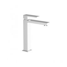 Mélangeur pour lavabo haut avec vidange click-clack en laiton chromé - Teorema Pillar