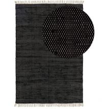 Teppich aus recyceltem Material Tom Schwarz 60x100 cm benuta Flauschig Weich