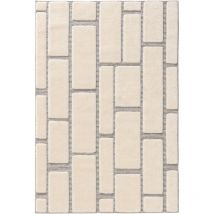 Teppich Elvy Cream/Grau 200x300 cm benuta Flauschig Weich
