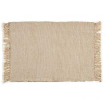 Giftdecor - Fransenteppich, 100% Baumwolle, 180 x 120 cm