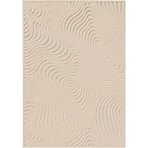 Teppich Leo Cream 140x200 cm Muster Kurzflor benuta Flauschig Weich