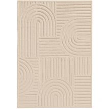 Teppich Leo Cream 240x340 cm Muster Kurzflor benuta Flauschig Weich