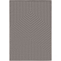 Teppich Leo Hellgrau 120x170 cm Muster Kurzflor benuta Flauschig Weich