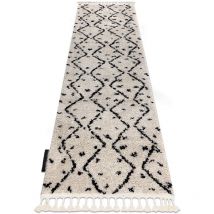 Rugsx - Teppich, Läufer berber tetuan B751 Zickzack sahne - in die Küche, Halle, Korridor beige 70x250 cm