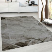 Teppich Modern Klassisch Wohnzimmer Schlafzimmer Modern Kurzflor Flur Küche,200x290 cm, 477Braun