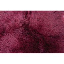 Teppich Schaffell 85 X 60 Cm Burgund Vorleger