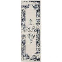 Läufer Sia Cream/Blau 80x240 cm benuta Flauschig Weich