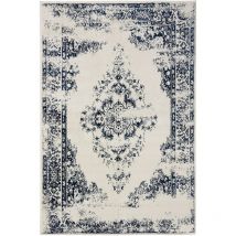 Teppich Sia Cream/Blau 200x300 cm benuta Flauschig Weich