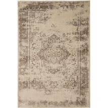 Teppich Suki Cream/Braun 60x120 cm benuta Flauschig Weich