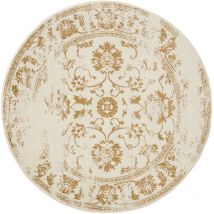 Teppich Suki Cream/Gelb ø 160 cm rund benuta Flauschig Weich