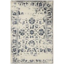 Teppich Suki Cream/Blau 60x120 cm benuta Flauschig Weich