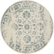 Teppich Suki Cream/Mint ø 120 cm rund benuta Flauschig Weich