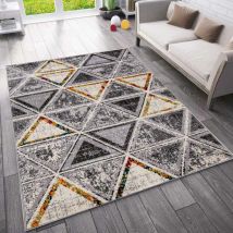 Vimoda - Teppich Wohnzimmer Schlafzimmer Flur Teppich Geometrisches Muster in Bunt,80x150 cm