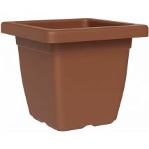 Pflanzgefäße nazca Clay braun quadratisch 24 cm - Kunststoff - Teraplast