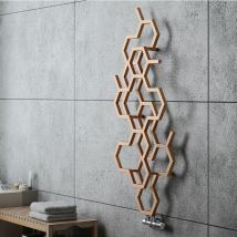 1220x486mm Terma Hex Designer Radiator Vertical Matt Copper Single Panel