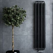 Terma - Ribbon v Designer Radiator 1720 x 390mm Vertical Black Central Heating