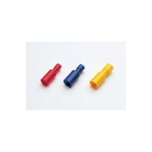 Borne cylindrique mâle isolée 4mm bleu (100 pcs.)