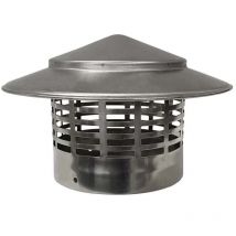 MBM - Terminal de extracción de humos con tapa de ventilación de acero inoxidable SUS304, diámetro 150 mm