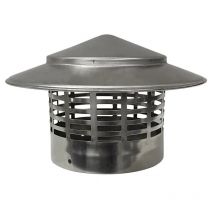 MBM - Terminal de extracción de humos Tapa de ventilación de acero inoxidable SUS304, diámetro 100 mm