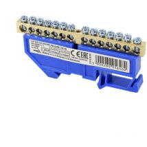 Terminal de ferrocarril din - 6x9mm - Azul - Fácil instalación - 500V tensión