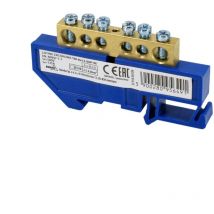 Terminal de ferrocarril din - Azul - 1 módulo - Rail TH35 - Tensión de aislamiento 500V