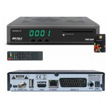 Récepteur Décodeur TNT Gratuite par Satellite - OPTEX ORS9992 HD - Avec Carte d’Accès TNTSAT, Port USB Pour Mises A Jour et Enregistrements