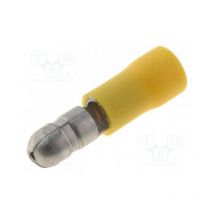 Terminal mâle du cylindre 5mm isolé Câble jaune 4-6mm St-041/y