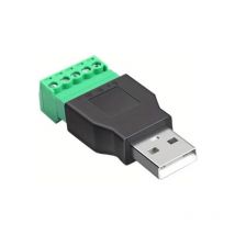 Terminal sans soudure USB, connecteur mâle ventilateur souris clavier borne de câblage de source de charge