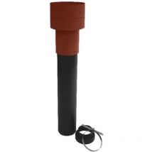 Ubbink - Terminal de ventilation isolé ventub - Diamètre 180 mm - Longueur: 1228 mm - Hauteur: 341 mm - Diamètre tuyau d'amenée d'air: 186 mm - Noir