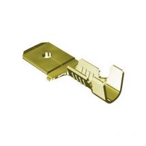 Terminale 6,3x0,8 maschio corto sezione 1,00 - 2,50 ottone