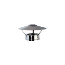 Comignolo antipioggia a cappello doppia parete 80 mm