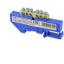 Terminale ferroviario din 6x9 blu - Facile installazione - tensione nominale 500V - Modulo singolo