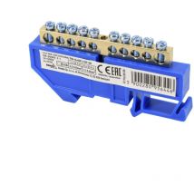 Terminale guida din - 6x9 mm - Blu - Facile installazione - Tensione di isolamento 500V