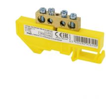 Terminale guida din - Facile installazione - Tensione di isolamento 500V - Giallo - Compatto