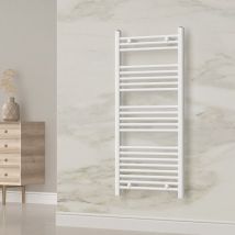 Adelya - Termoarredo Bagno Bianco 120x60 Cm Dritto Interasse 55 Cm Warm
