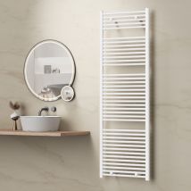 Adelya - Termoarredo Bagno Bianco 180x55 Cm Dritto Interasse 50 Cm Warm