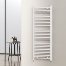 Adelya - Termoarredo Bagno Dritto Bianco 150x50 Cm Warm Interasse 45 Cm