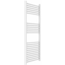 Termoarredo Bianco Per Bagno In Acciaio Calorifero Termosifone Scaldasalviette Misure H1200xl450xi400 23 Tubi - Pezzi 1