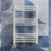 Termoarredo Elettrico 120x50 Cm Bianco 500W Con Termostato Digitale