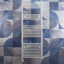 Adelya - Termoarredo Elettrico 150x55 Cm 700W Bianco Termostato Digitale