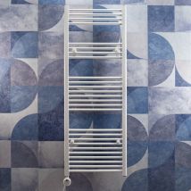 Adelya - Termoarredo Elettrico 180x55 Cm Acciaio Bianco Termostato Digitale 900W